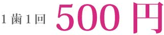 １歯１回５００円